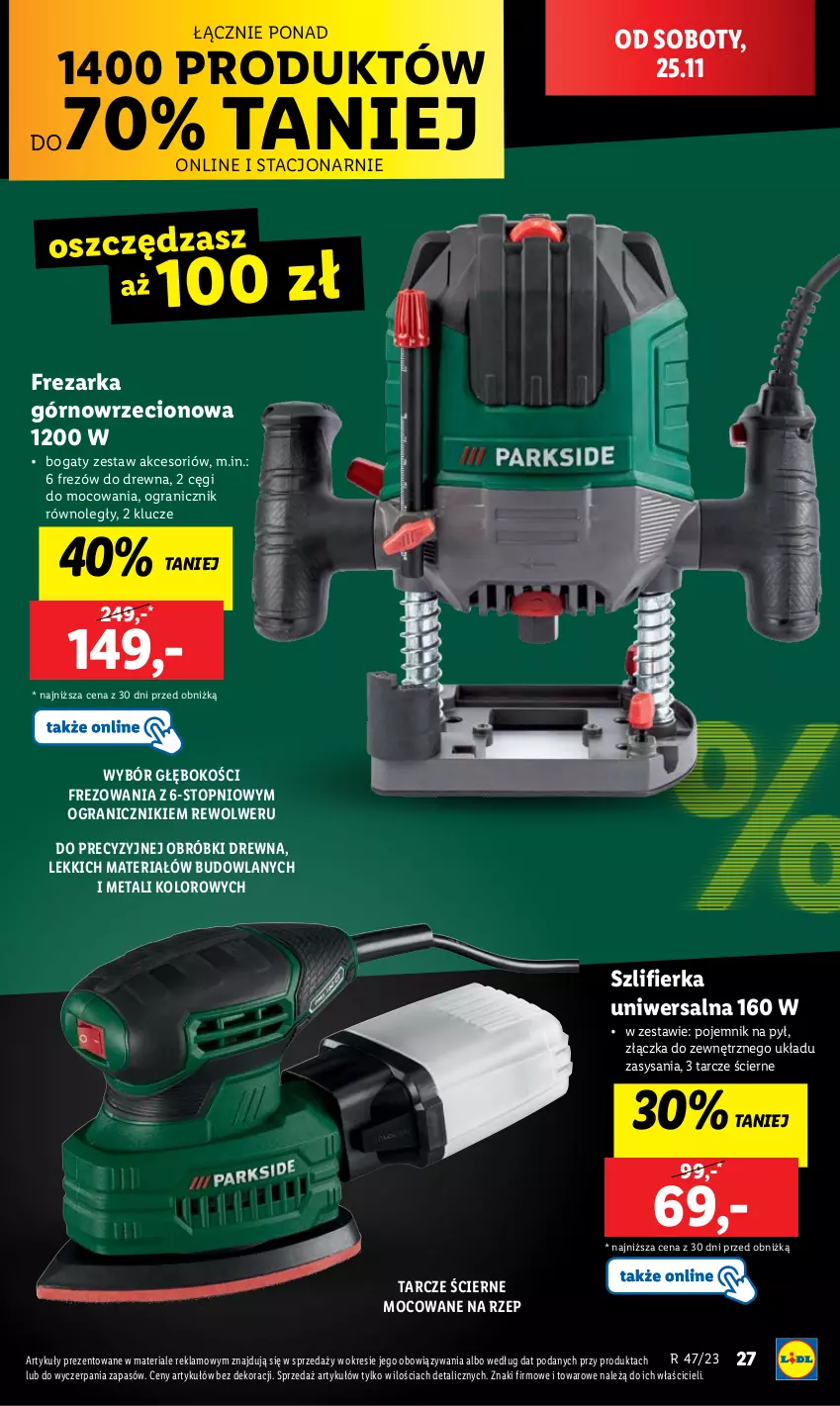 Gazetka promocyjna Lidl - GAZETKA - ważna 20.11 do 25.11.2023 - strona 29 - produkty: Frezarka, Gra, Pojemnik, Szlifierka, Top