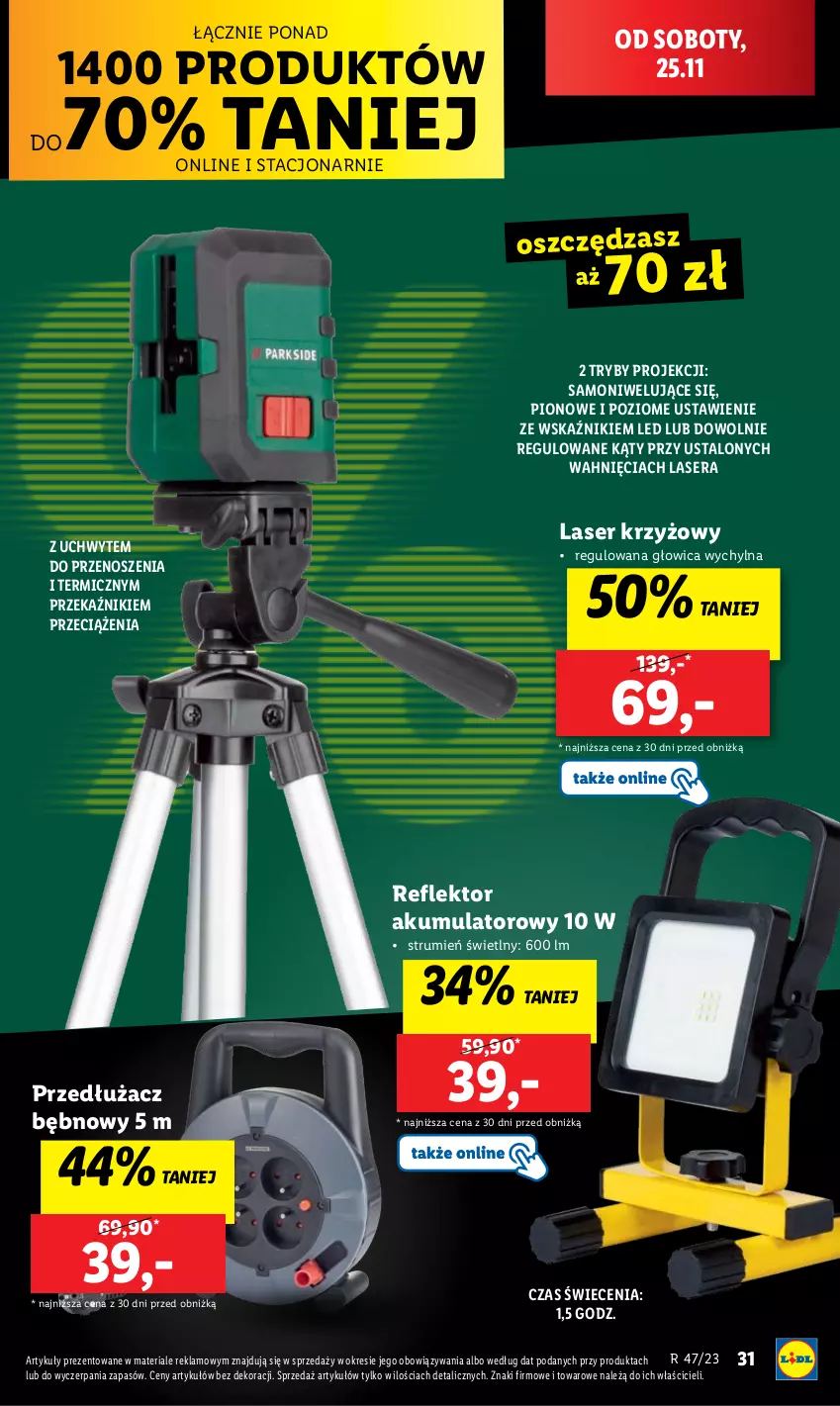 Gazetka promocyjna Lidl - GAZETKA - ważna 20.11 do 25.11.2023 - strona 33 - produkty: Akumulator, Laser krzyżowy, Reflektor, Rum, Ser