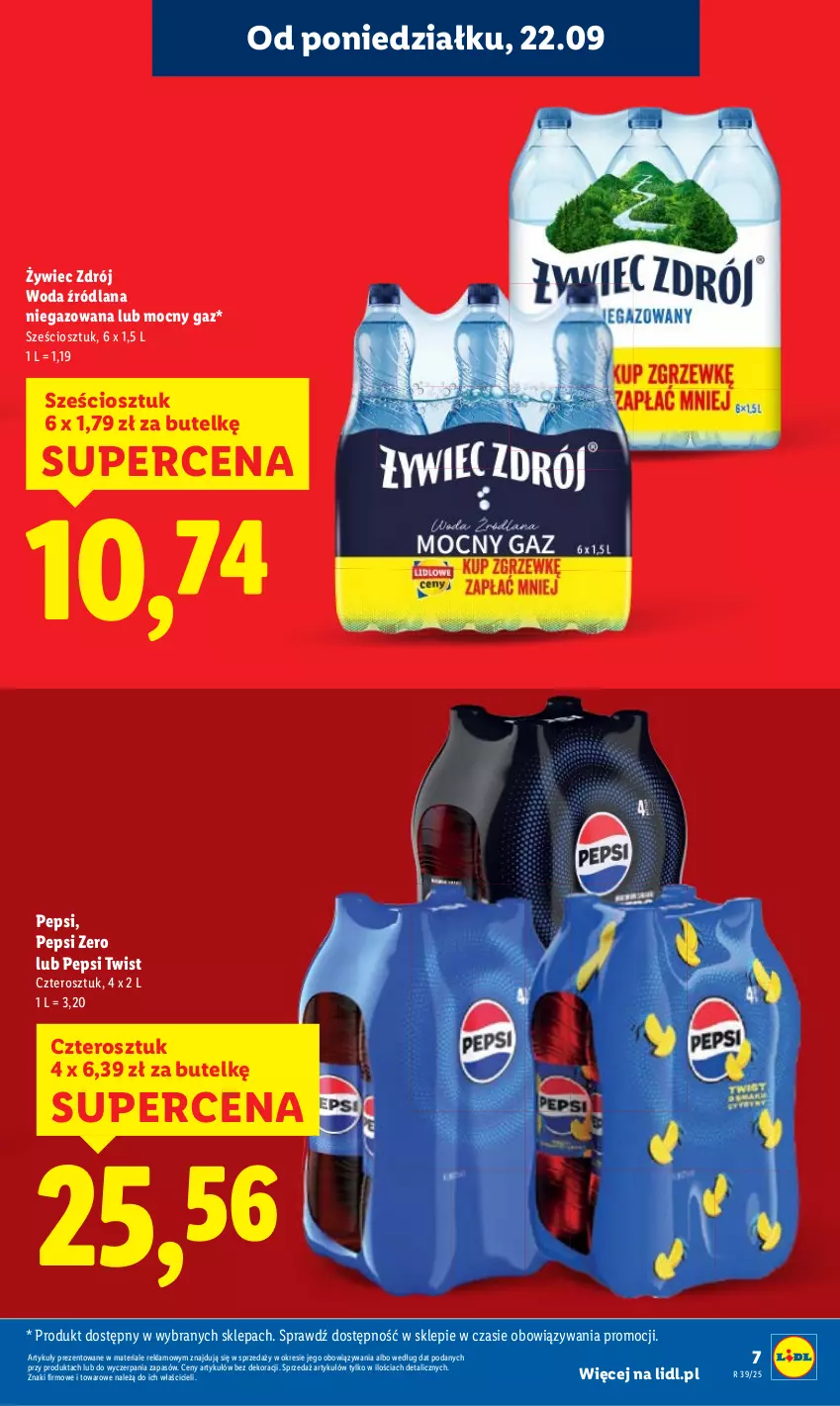 Gazetka promocyjna Lidl - GAZETKA - ważna 22.09 do 24.09.2025 - strona 11 - produkty: LANA, Pepsi, Woda