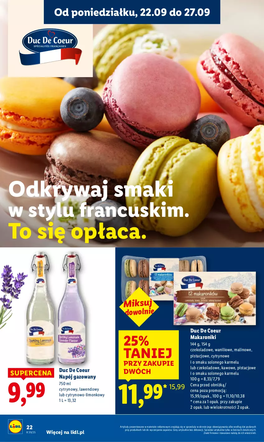 Gazetka promocyjna Lidl - GAZETKA - ważna 22.09 do 24.09.2025 - strona 28 - produkty: Makaron, Napój, Napój gazowany