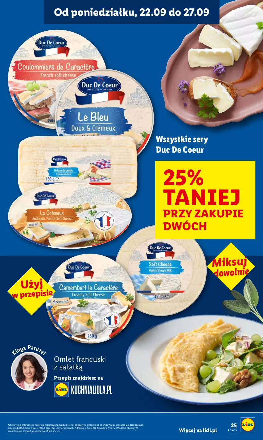 Gazetka promocyjna Lidl - GAZETKA - ważna 22.09 do 24.09.2025 - strona 31 - produkty: Sałat, Ser