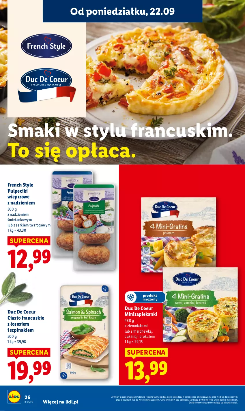 Gazetka promocyjna Lidl - GAZETKA - ważna 22.09 do 24.09.2025 - strona 32 - produkty: Ciasto francuskie, Ser, Sos, Szpinak