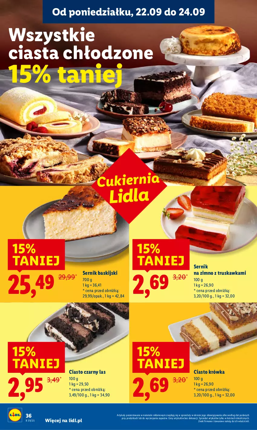 Gazetka promocyjna Lidl - GAZETKA - ważna 22.09 do 24.09.2025 - strona 44 - produkty: Cukier, Ser