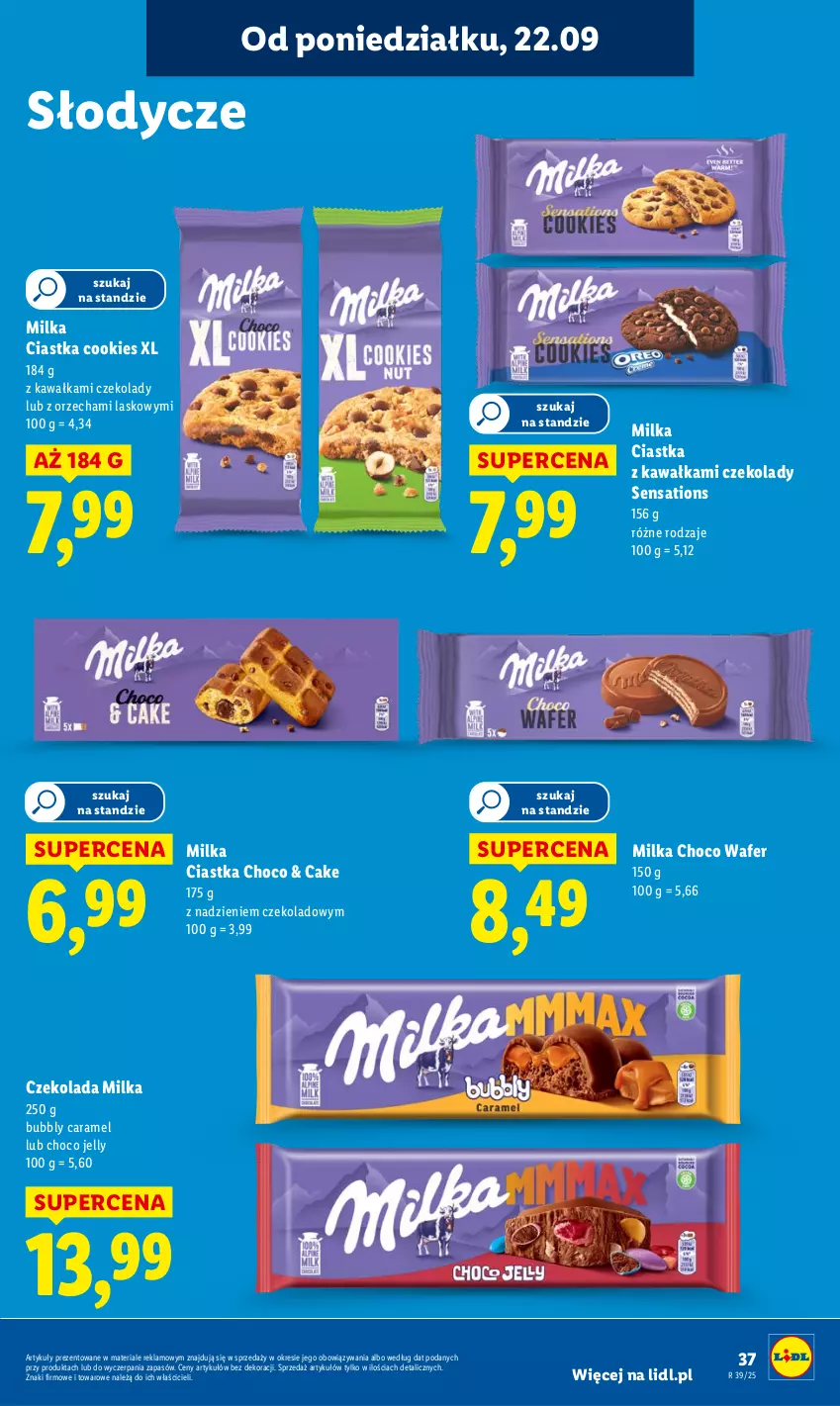 Gazetka promocyjna Lidl - GAZETKA - ważna 22.09 do 24.09.2025 - strona 45 - produkty: Ciastka, Czekolada, Kawa, Milka, Sati