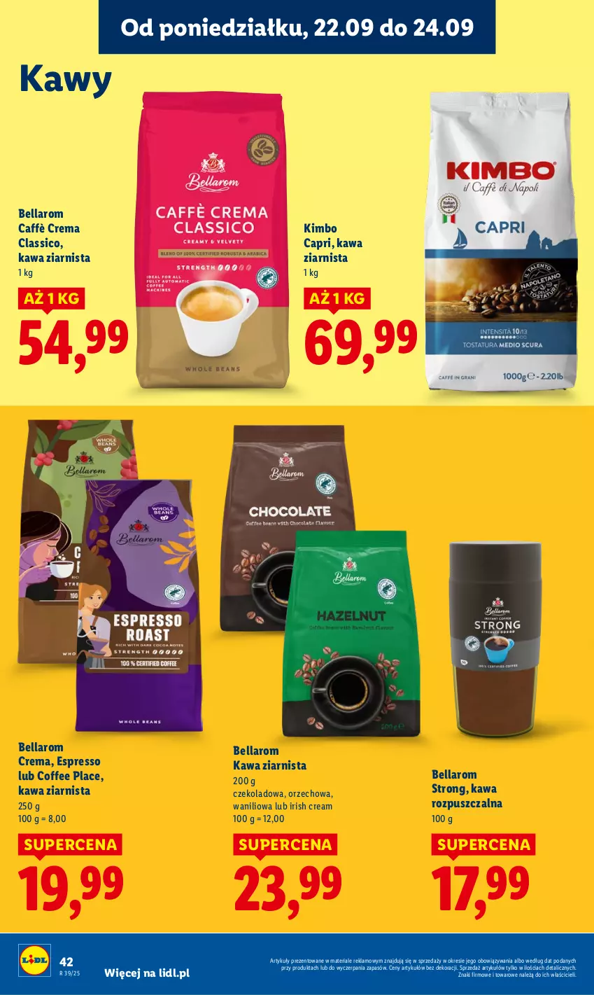Gazetka promocyjna Lidl - GAZETKA - ważna 22.09 do 24.09.2025 - strona 52 - produkty: Bell, Bella, Kawa, Kawa rozpuszczalna, Kawa ziarnista
