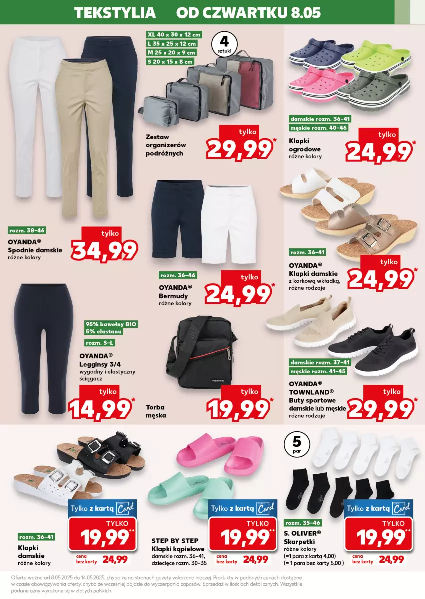 Gazetka promocyjna Kaufland - Kaufland - ważna 08.05 do 10.05.2025 - strona 11 - produkty: Bermudy, Buty, Dzieci, Gin, Karp, Klapki, Legginsy, Organizer, Por, Skarpetki, Spodnie, Sport, Torba