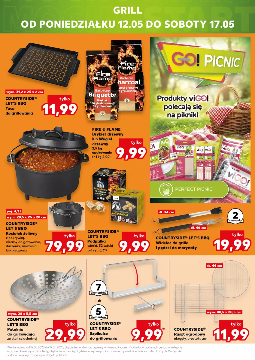 Gazetka promocyjna Kaufland - Kaufland - ważna 08.05 do 10.05.2025 - strona 15 - produkty: Brykiet drzewny, Grill, Koc, Patelnia, Piec, Taca, Węgiel drzewny