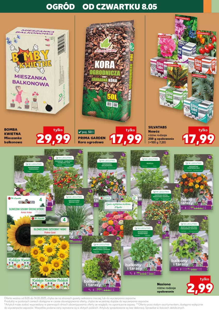 Gazetka promocyjna Kaufland - Kaufland - ważna 08.05 do 10.05.2025 - strona 25 - produkty: Aksam, Bazyl, Bazylia, Kora ogrodowa, Nawóz, Ogród, Prima, Roszponka, Rukola, Sałat, Sok