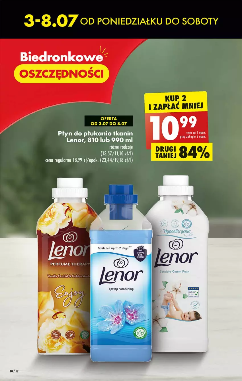 Gazetka promocyjna Biedronka - Od czwartku - ważna 06.07 do 12.07.2023 - strona 18 - produkty: 7 Days, Lenor, Perfum, Płyn do płukania