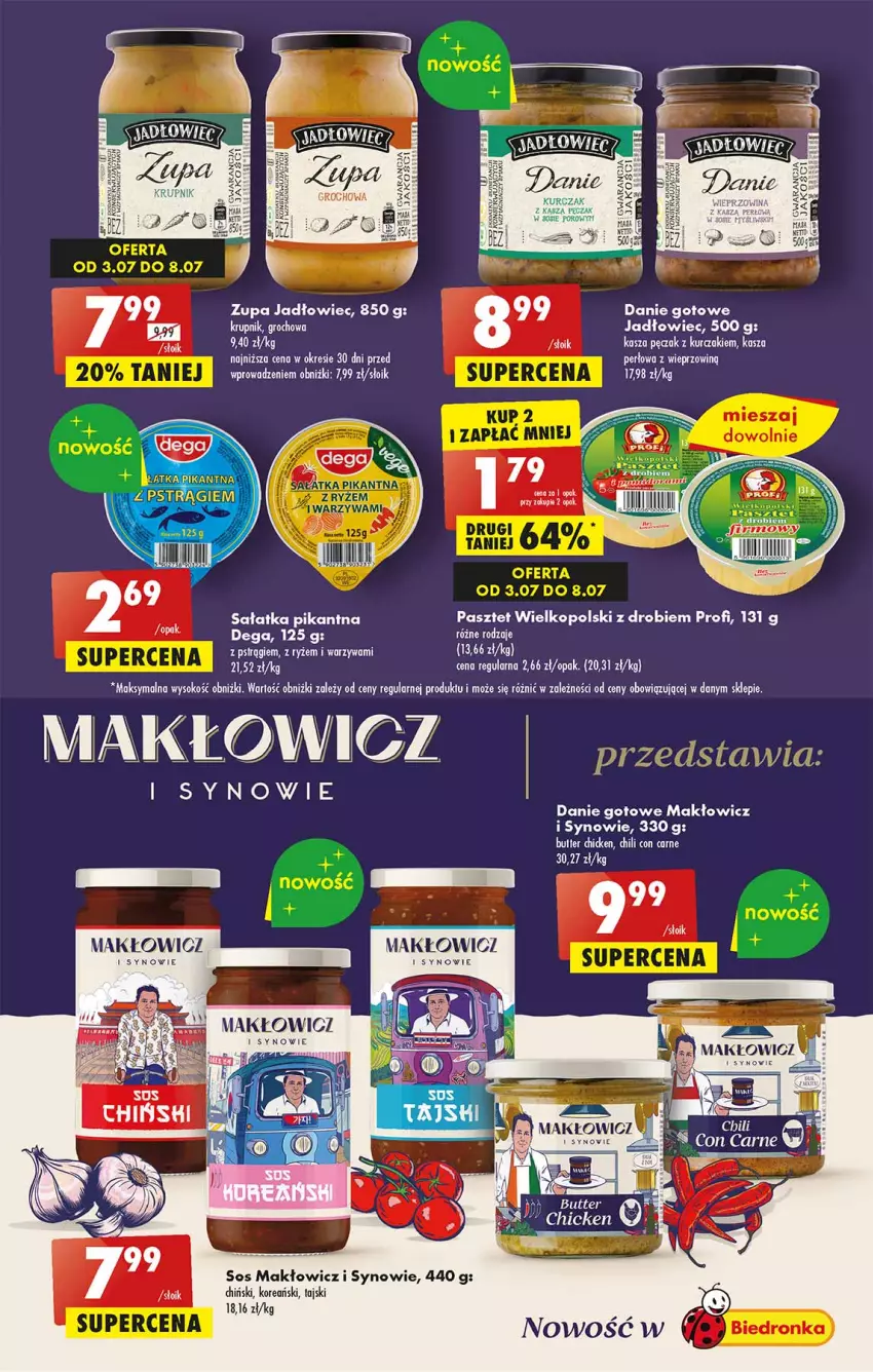 Gazetka promocyjna Biedronka - Od czwartku - ważna 06.07 do 12.07.2023 - strona 37 - produkty: Danie gotowe, Dega, Fa, Groch, Kasza, Kurczak, Pasztet, Por, Ryż, Sałat, Sałatka, Ser, Sok, Sos, Warzywa, Zupa