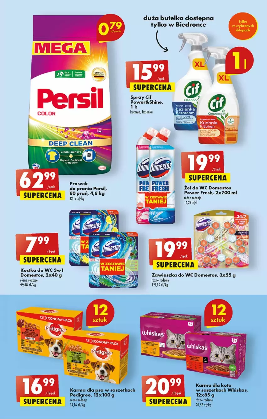 Gazetka promocyjna Biedronka - Od czwartku - ważna 06.07 do 12.07.2023 - strona 55 - produkty: Cif, Domestos, Kostka do wc, Kuchnia, Pedigree, Persil, Por, Whiskas, Zawieszka do wc