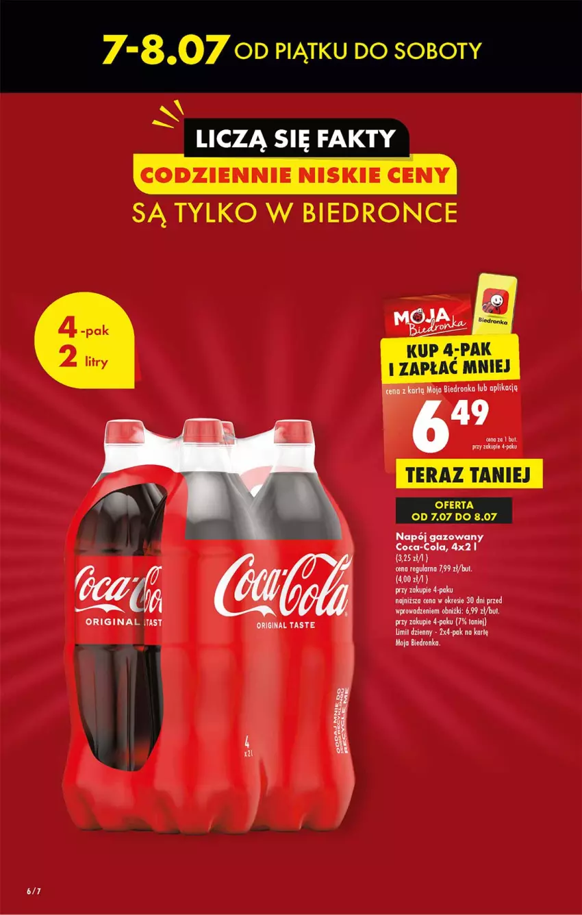 Gazetka promocyjna Biedronka - Od czwartku - ważna 06.07 do 12.07.2023 - strona 6 - produkty: Coca-Cola, Napój, Napój gazowany