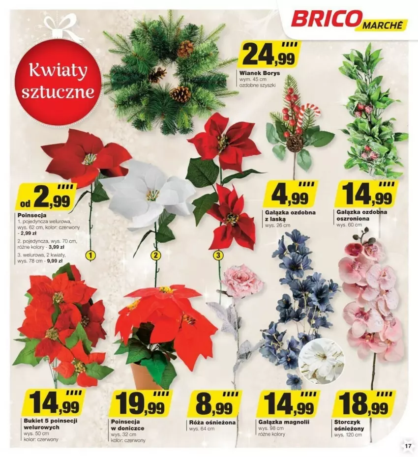 Gazetka promocyjna Bricomarche - ważna 20.11 do 24.11.2024 - strona 9 - produkty: Bukiet, Poinsecja, Róża, Storczyk