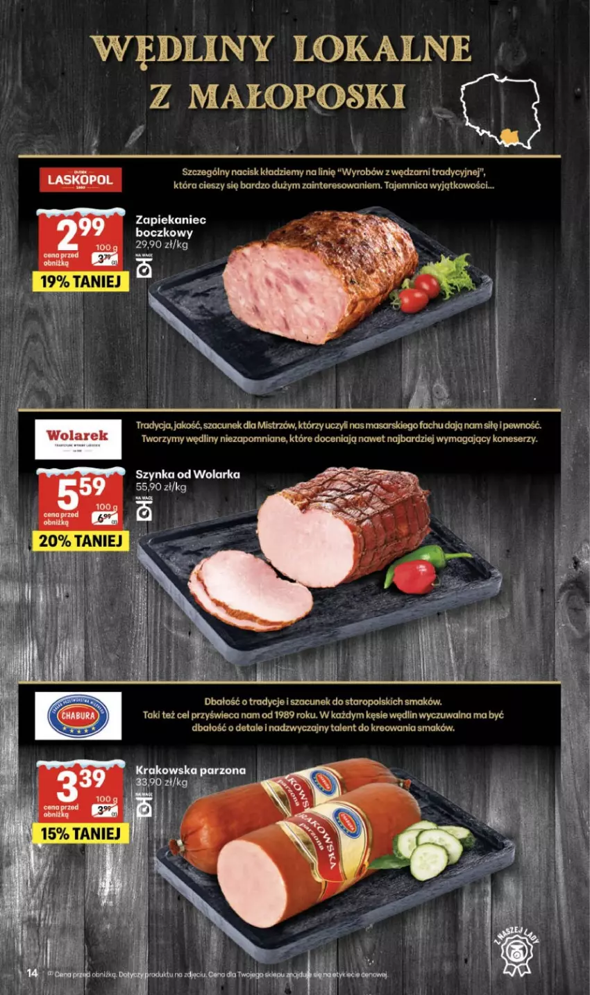 Gazetka promocyjna Delikatesy Centrum - Franczyza DC04 Czwartek - ważna 22.01 do 28.01.2026 - strona 14 - produkty: Fa, Ser