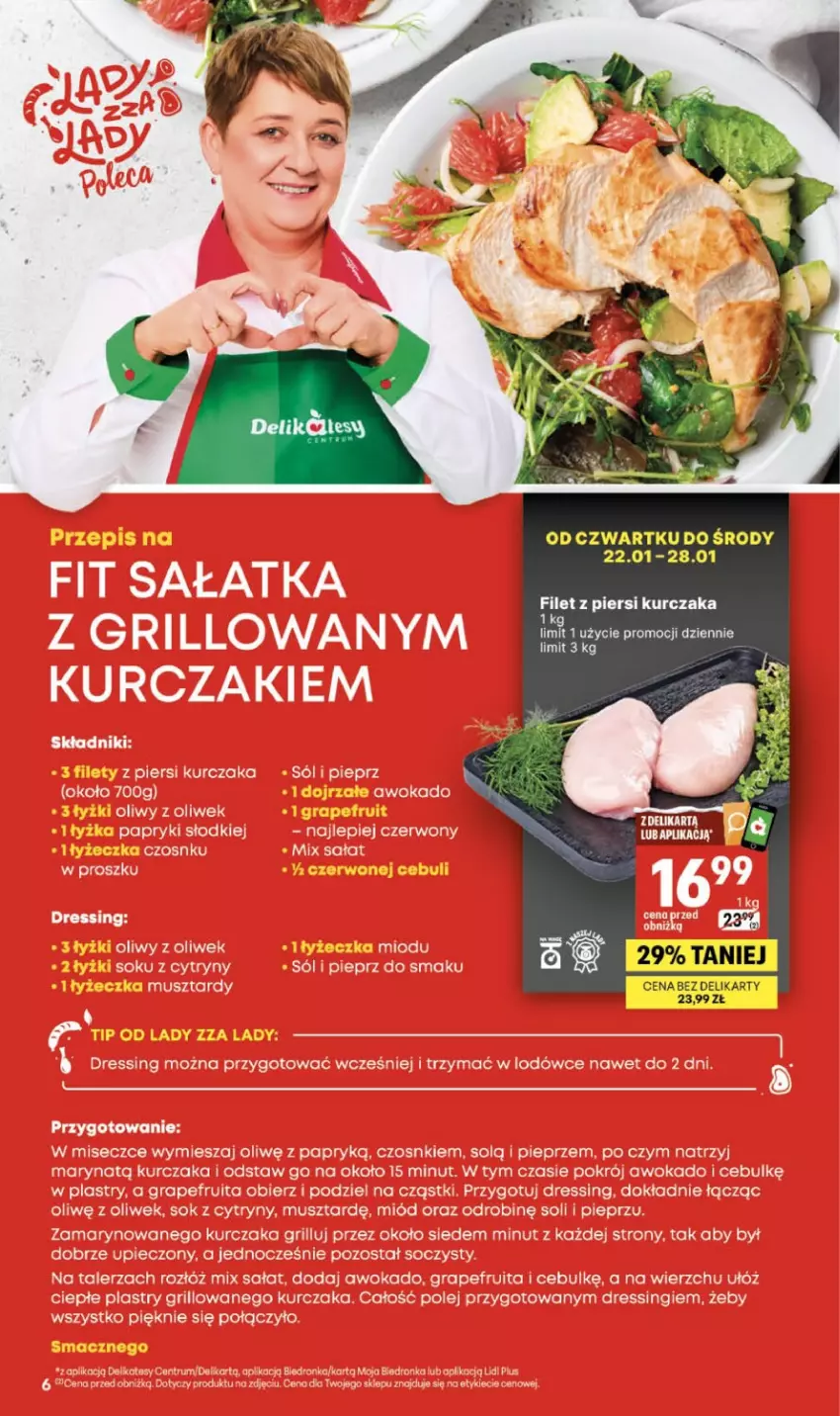 Gazetka promocyjna Delikatesy Centrum - Franczyza DC04 Czwartek - ważna 22.01 do 28.01.2026 - strona 6 - produkty: Filet z piersi kurczaka, Kurczak