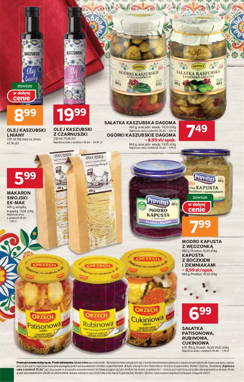 Gazetka promocyjna Stokrotka - Supermarket - ważna 19.03 do 25.03.2026 - strona 32 - produkty: Makaron, Mięso, Olej, Optima, Owoce, Rubin, Sałat, Sałatka, Sałatka patisonowa, Warzywa, Wstążka