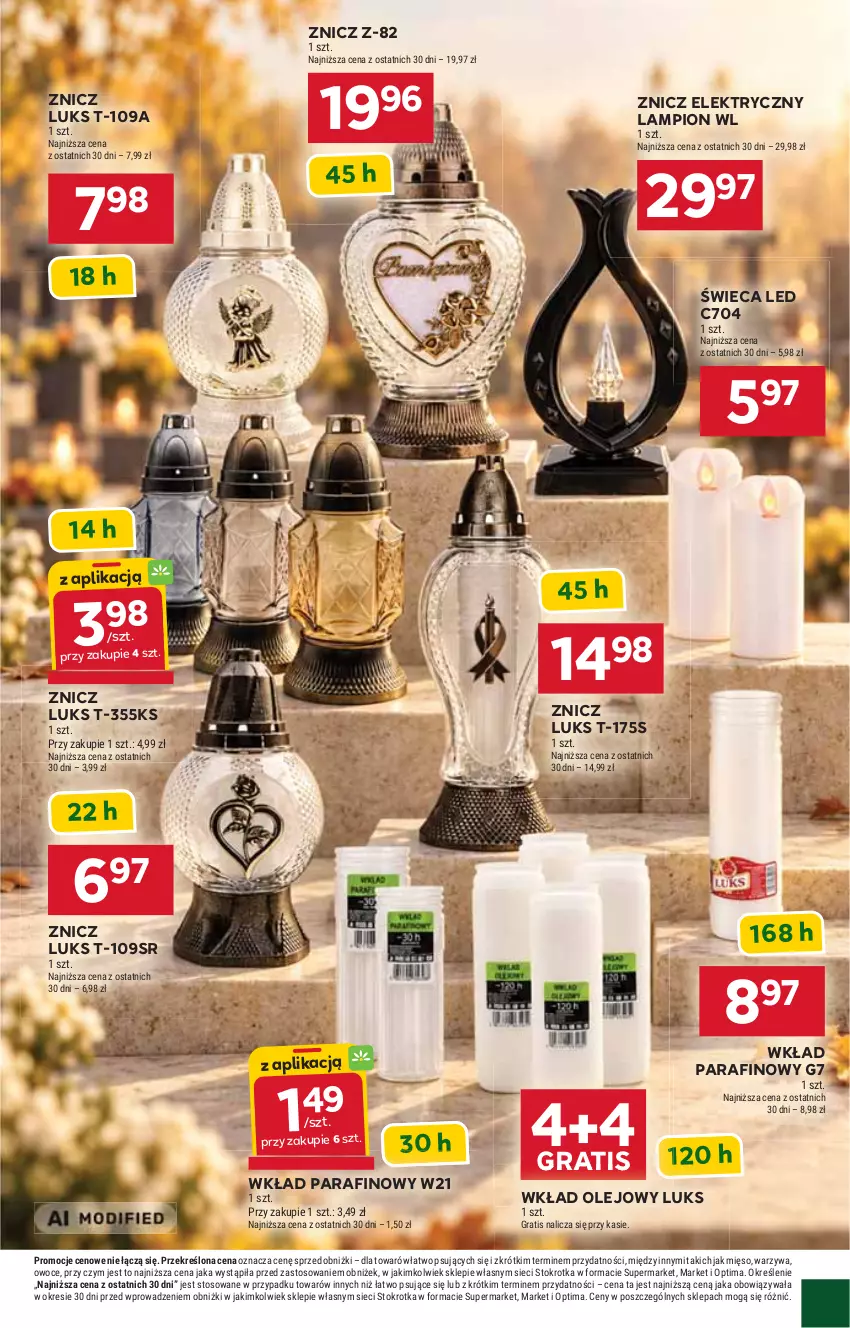 Gazetka promocyjna Stokrotka - Supermarket - ważna 01.10 do 07.10.2026 - strona 10 - produkty: Gra, Lampion, Mięso, Olej, Optima, Owoce, Warzywa, Wkład olejowy, Znicz