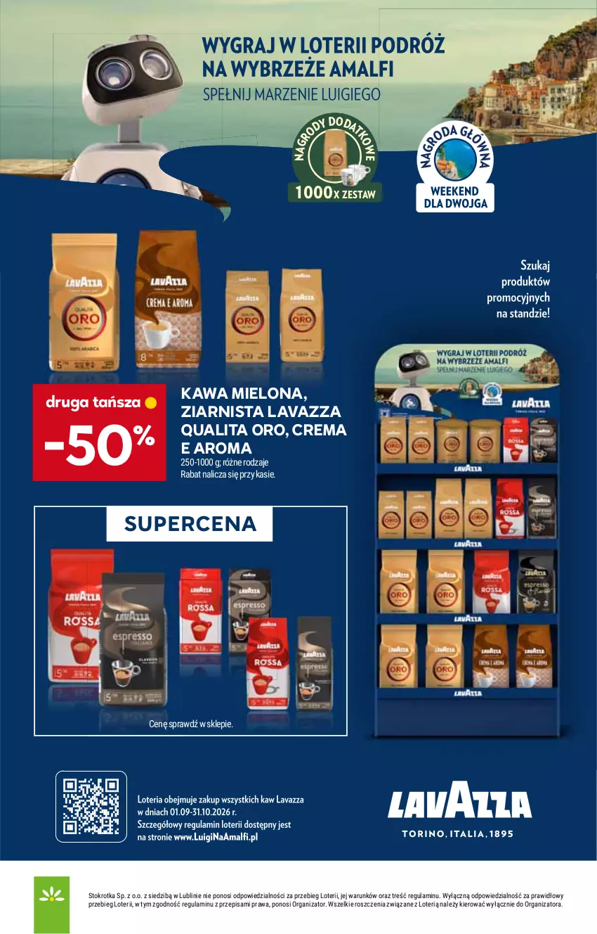Gazetka promocyjna Stokrotka - Supermarket - ważna 01.10 do 07.10.2026 - strona 22 - produkty: Kawa, Kawa mielona, Lavazza