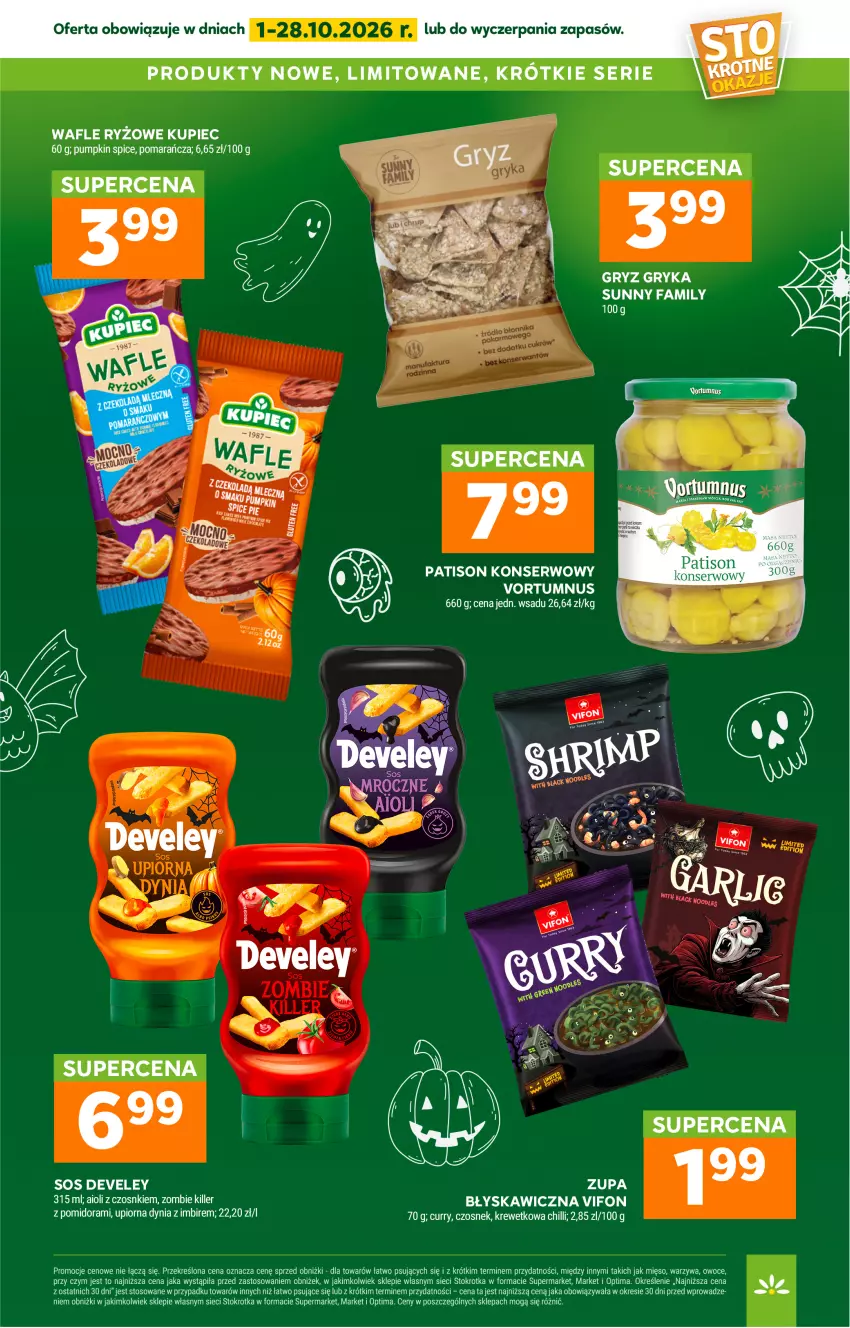 Gazetka promocyjna Stokrotka - Supermarket - ważna 01.10 do 07.10.2026 - strona 28 - produkty: Czosnek, Gry, Optima, Ser, Sos