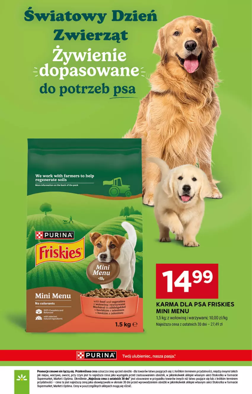 Gazetka promocyjna Stokrotka - Supermarket - ważna 01.10 do 07.10.2026 - strona 49 - produkty: Fa, Mięso, Optima, Owoce, Pur, Purina, Warzywa