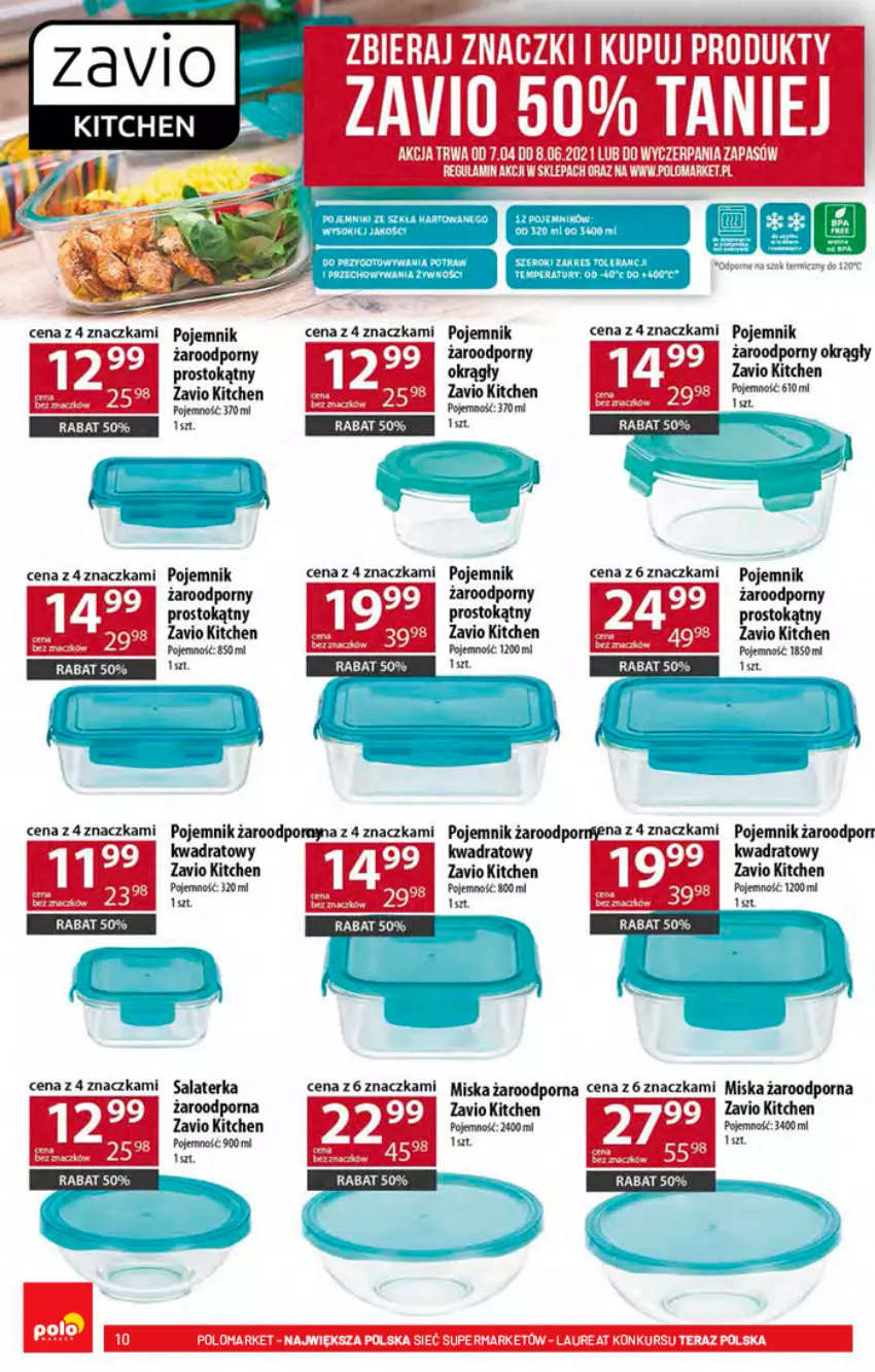 Gazetka promocyjna PoloMarket - Gazetka promocyjna - ważna 28.04 do 04.05.2021 - strona 10 - produkty: Laur, Miska, Pojemnik, Por, Salaterka, Tera