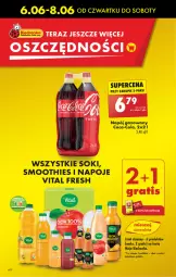 Gazetka promocyjna Biedronka - Od czwartku - Gazetka - ważna od 12.06 do 12.06.2024 - strona 6 - produkty: Sok, Gin, Gra, Coca-Cola, Napoje, Tera, Napój gazowany, Smoothie, Napój, LG