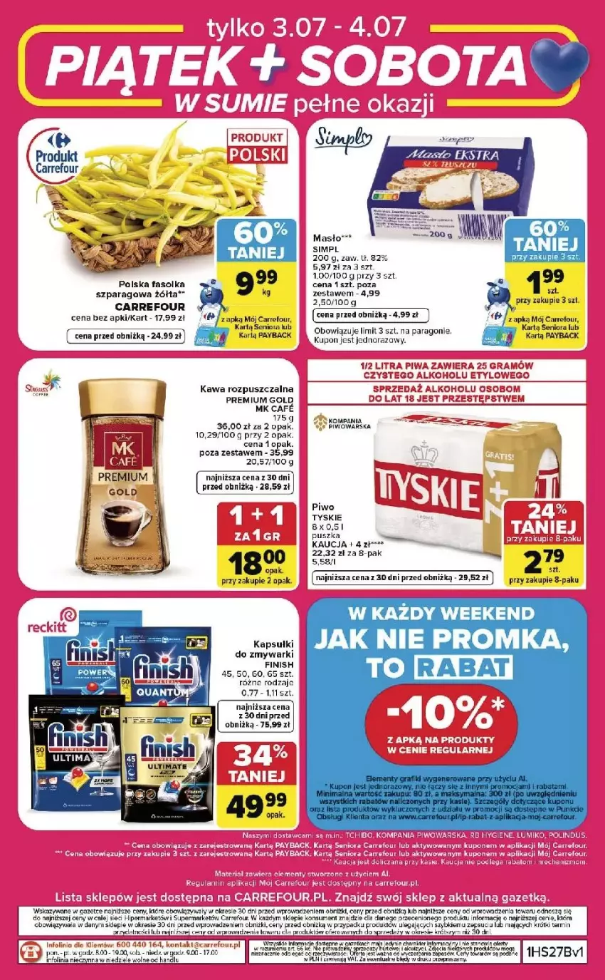 Gazetka promocyjna Carrefour - Gazetka Carrefour, Market w SUMIE od czwartku WEEKEND OKAZJI - ważna 02.07 do 04.07.2026 - strona 8 - produkty: Fa, Gra, Kawa, Kawa rozpuszczalna, LANA, Mars, Masło, Piwa, Piwo, Tyskie
