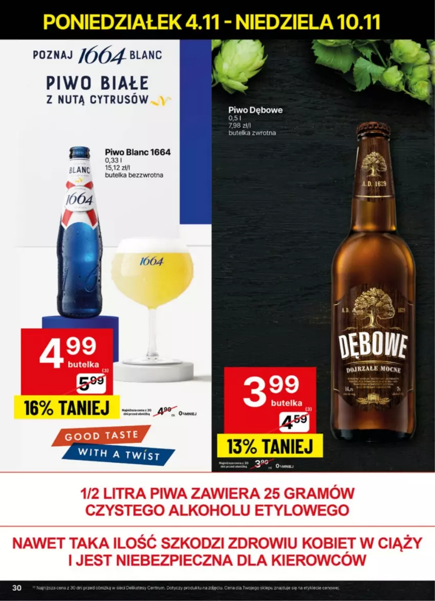 Gazetka promocyjna Delikatesy Centrum - NOWA GAZETKA Delikatesy Centrum od 4 listopada! 4-10.11.2024 - ważna 04.11 do 10.11.2024 - strona 30 - produkty: Gra, Piec, Piwa, Piwo