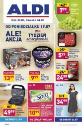 Gazetka promocyjna Aldi - Gazetka - ważna od 24.07 do 24.07.2021 - strona 1 - produkty: Piec, Mięso mielone, Por, Papier, Mięsne specjały, Tera, Papier toaletowy, Lody, Opiekacz do kanapek, Winogrona, Sukienka, Wino, Mięso, Fa