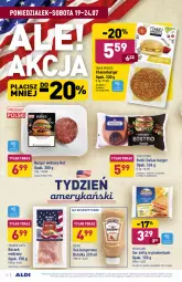 Gazetka promocyjna Aldi - Gazetka - ważna od 24.07 do 24.07.2021 - strona 12 - produkty: Maasdam, Mięso wołowe, Sos, Ser, Tera, Sezam, Burger, Boczek, Hochland, Gouda, Heinz, Mięso