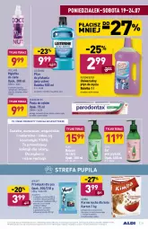 Gazetka promocyjna Aldi - Gazetka - ważna od 24.07 do 24.07.2021 - strona 21 - produkty: Por, Płyn do płukania jamy ustnej, Listerine, Przekąski dla psa, Balsam do ciała, Pasta do zębów, Tera, Płyn do płukania, Parodontax, Putzmeister, Płyn do mycia, Sucha karma, Fa