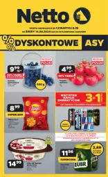 Gazetka promocyjna Netto - Od Czwartku - Gazetka - ważna od 14.08 do 14.08.2024 - strona 1 - produkty: Piwa, Piwo, Gra, Borówka, Borówka amerykańska, Papryka, Chipsy, Napoje, Lody, Limonka, Lay’s, Pomidor malinowy