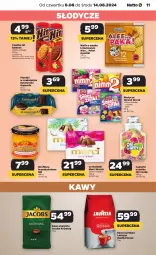 Gazetka promocyjna Netto - Od Czwartku - Gazetka - ważna od 14.08 do 14.08.2024 - strona 11 - produkty: Piernik, Ciastka, Cukier, Kawa ziarnista, Kawa, Jacobs Krönung, Wafle, Pierniki w czekoladzie, Konfitura, Candy, Lavazza, Cukierki, Jacobs, Merci, Nimm2