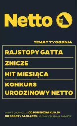 Gazetka promocyjna Netto - Akcesoria i dodatki - Gazetka - ważna od 14.10 do 14.10.2023 - strona 1 - produkty: Top, Rajstopy, Znicz, Gatta