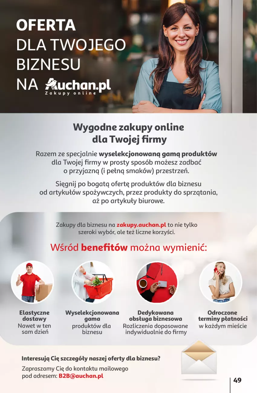 Gazetka promocyjna Auchan - Gazetka z MAŁĄ CENKĄ dźwigniesz więcej! Hipermarket Auchan - ważna 15.02 do 21.02.2024 - strona 49 - produkty: Biuro, Dres