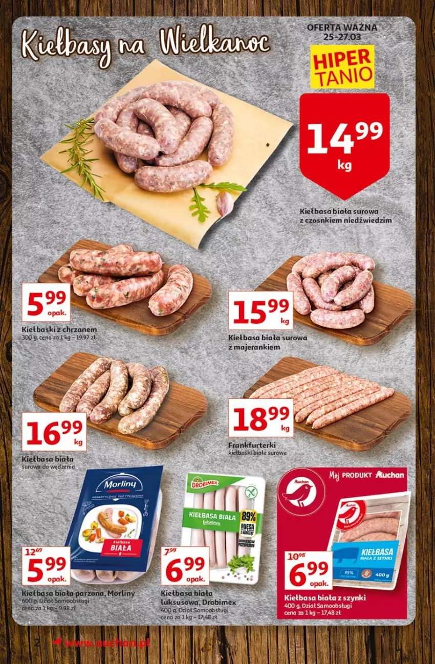 Gazetka promocyjna Auchan - Święta tuż tuż Supermarkety - ważna 25.03 do 03.04.2021 - strona 3 - produkty: Chrzan, Kiełbasa, Kiełbasa biała, Por