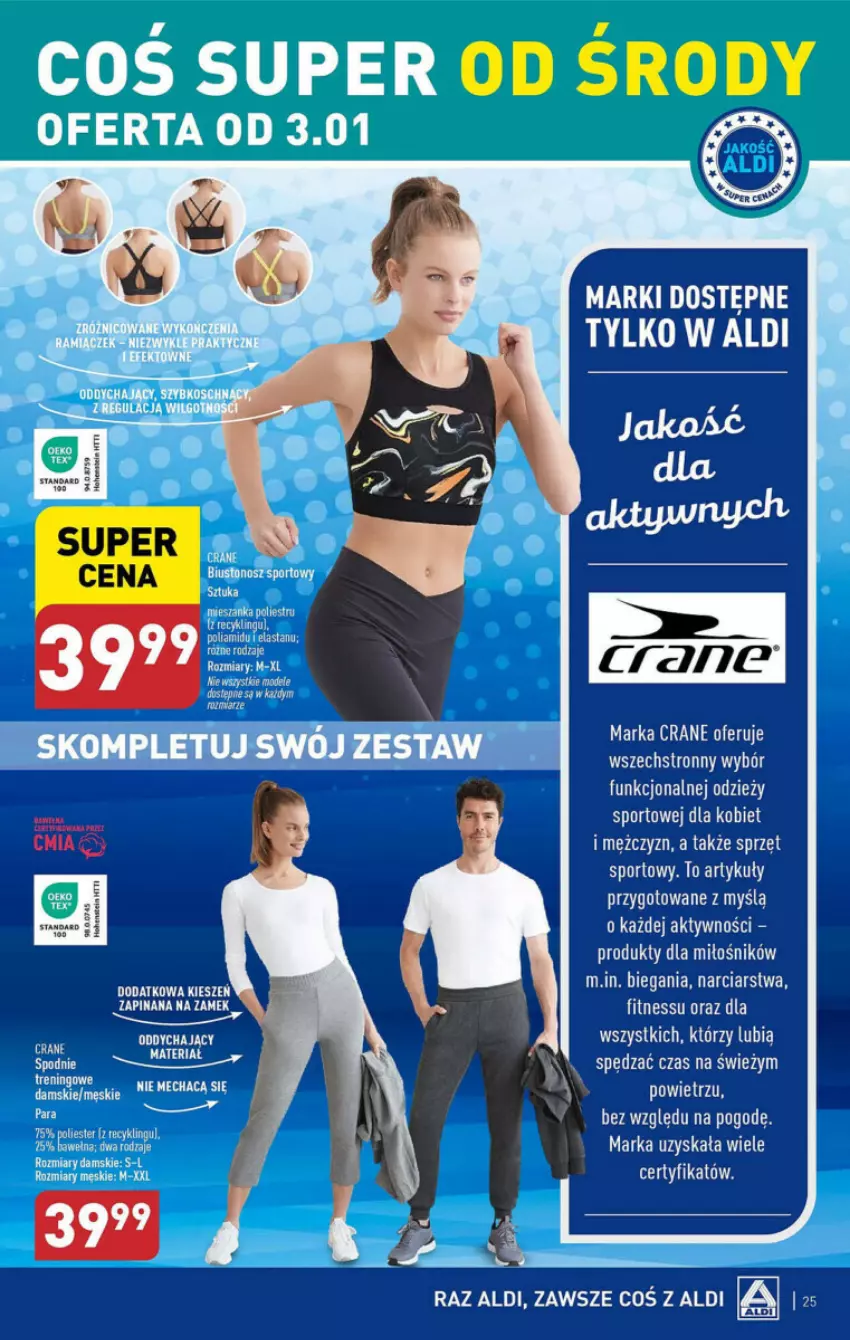 Gazetka promocyjna Aldi - ważna 02.01 do 05.01.2024 - strona 18 - produkty: AEG, Biustonosz, LG, Por, Sport