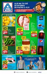 Gazetka promocyjna Aldi - Gazetka - ważna od 05.01 do 05.01.2024 - strona 1 - produkty: Kurczak, Por, Gra, Kawa mielona, Kawa, Pepsi, Sport, Obuwie, Morliny, Fa