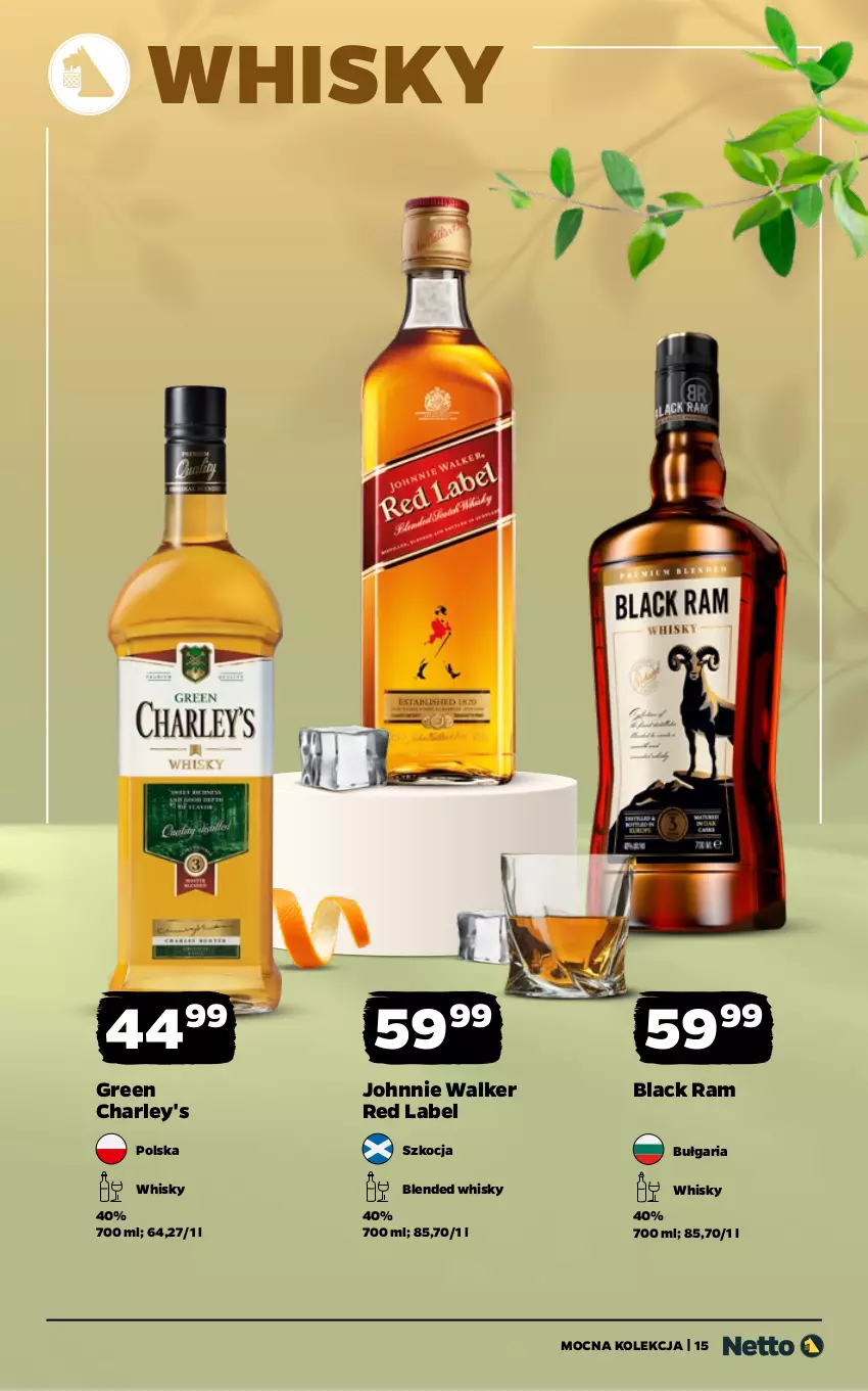 Gazetka promocyjna Netto - Alkohole - Mocne - ważna 27.04 do 09.05.2026 - strona 15 - produkty: Johnnie Walker, Koc, Lack, Whisky