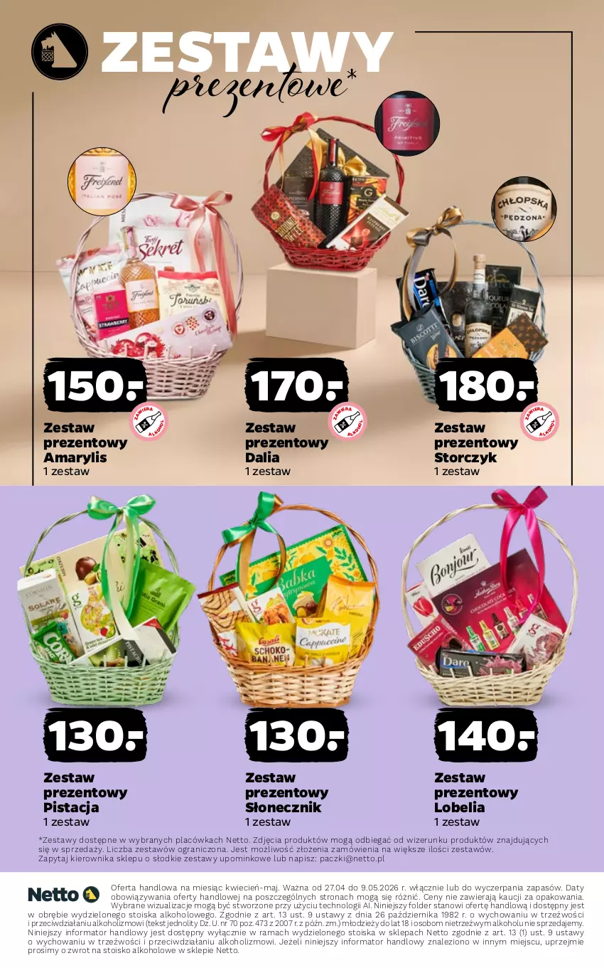 Gazetka promocyjna Netto - Alkohole - Mocne - ważna 27.04 do 09.05.2026 - strona 20 - produkty: Amarylis, Cień, Gra, Rama, Storczyk, Zestaw prezentowy
