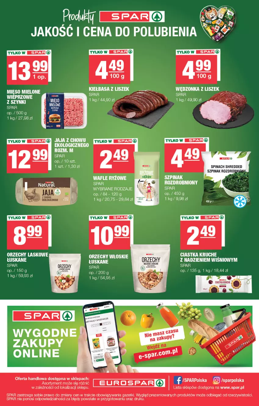 Gazetka promocyjna Spar - EuroSpar - ważna 15.07 do 26.07.2026 - strona 16 - produkty: Ciastka, Mięso, Mięso mielone, Szpinak