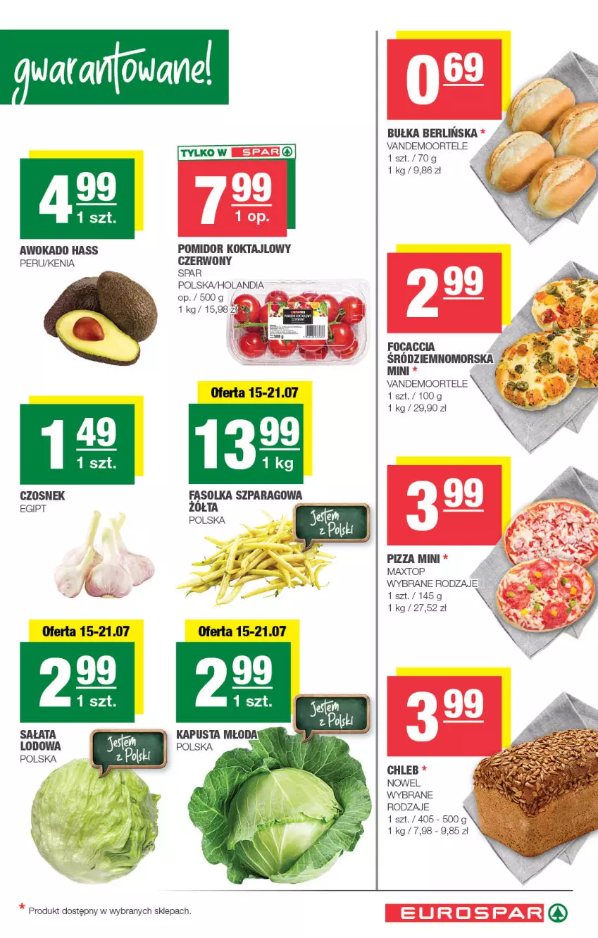 Gazetka promocyjna Spar - EuroSpar - ważna 15.07 do 26.07.2026 - strona 3 - produkty: Bułka, Chleb, Czosnek, Fa, Focaccia, Pizza, Sałat, Sałata lodowa, Top