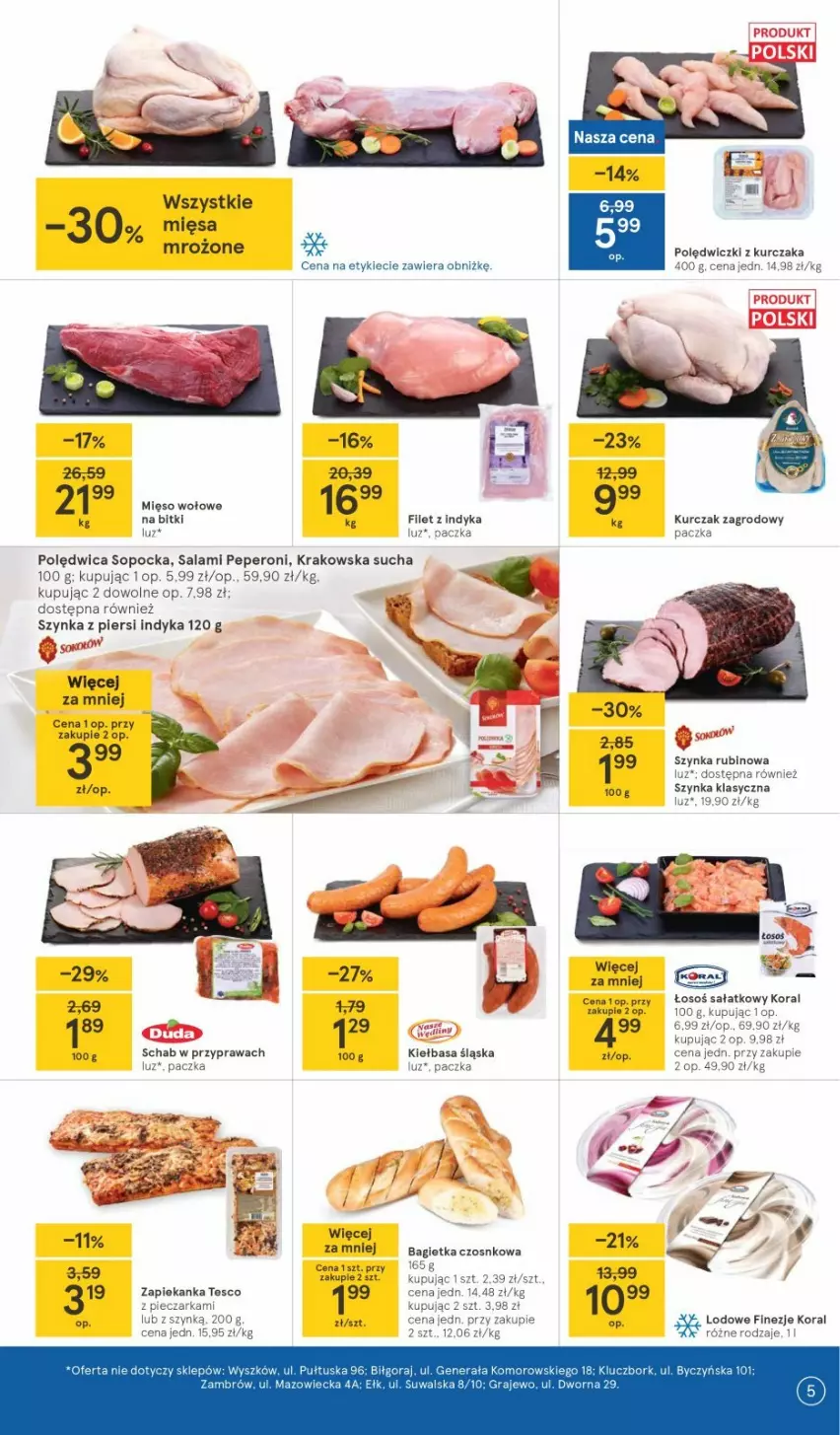 Gazetka promocyjna Tesco - Tesco gazetka - przyszły tydzień - ważna 06.04 do 14.04.2021 - strona 5 - produkty: Bukiet, Kiełbasa, Kiełbasa śląska, Kurczak, Polędwica, Polędwiczki z kurczaka, Rubin, Salami, Szynka