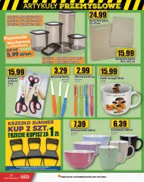 Gazetka promocyjna Topaz - Gazetka - Gazetka - ważna od 14.08 do 14.08.2024 - strona 26 - produkty: Top, Noż, Nożyczki, Miseczka, Pojemnik, Deska do krojenia, Kubek, Krzesło