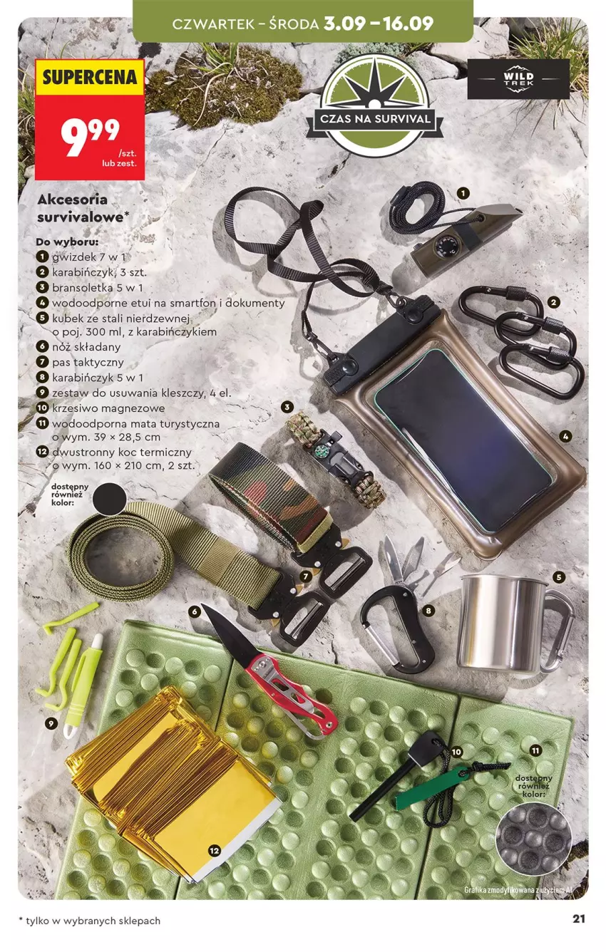 Gazetka promocyjna Biedronka - Okazje Tygodnia - ważna 31.08 do 12.09.2026 - strona 21 - produkty: Bransoletka, Koc, Kubek, Magnez, Por, Smartfon