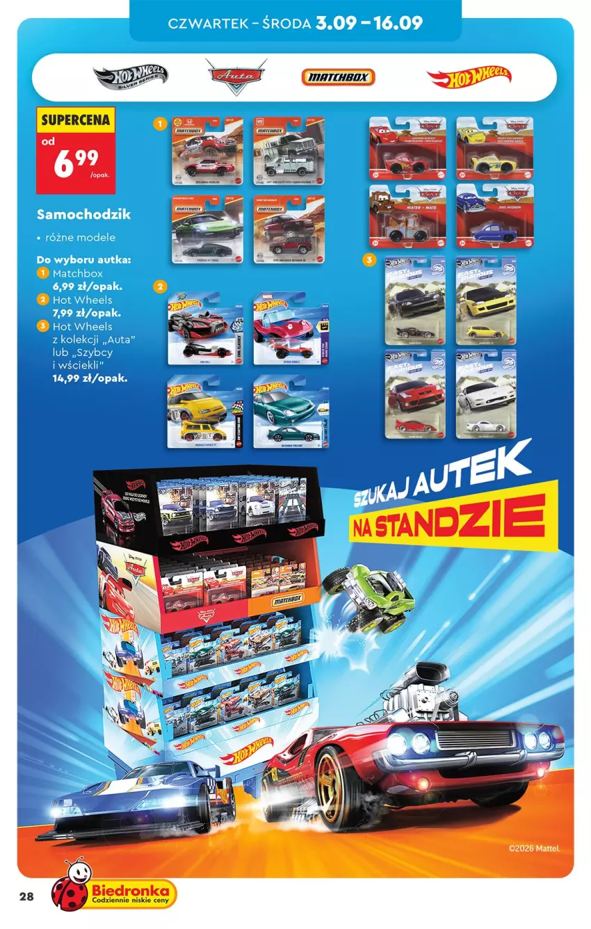 Gazetka promocyjna Biedronka - Okazje Tygodnia - ważna 31.08 do 12.09.2026 - strona 28 - produkty: Mattel