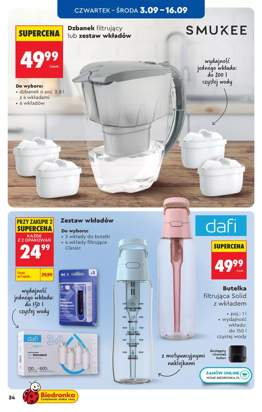 Gazetka promocyjna Biedronka - Okazje Tygodnia - ważna 31.08 do 12.09.2026 - strona 34 - produkty: Dzbanek, Dzbanek filtrujący, Klej