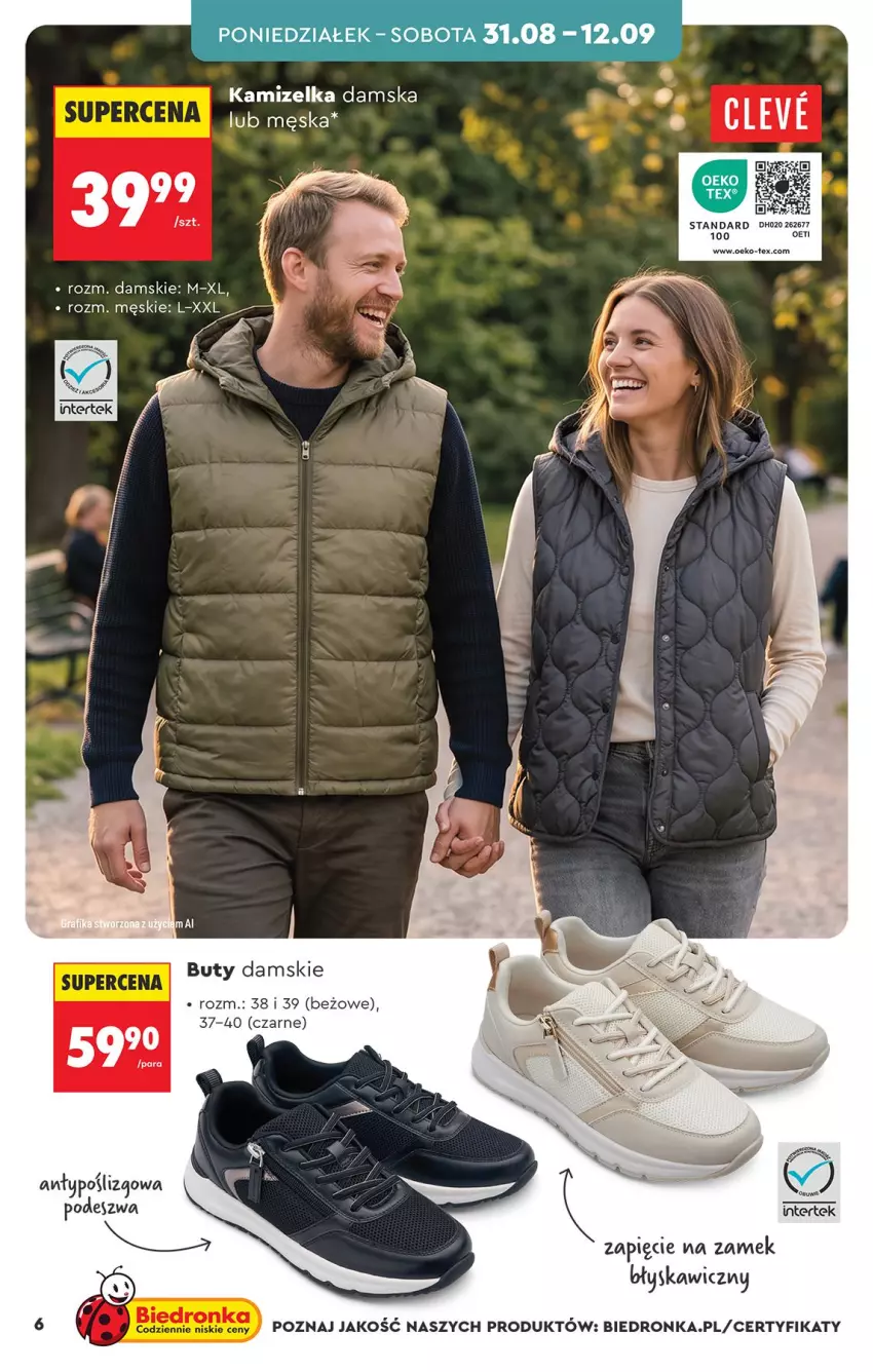 Gazetka promocyjna Biedronka - Okazje Tygodnia - ważna 31.08 do 12.09.2026 - strona 6 - produkty: Buty, Kamizelka