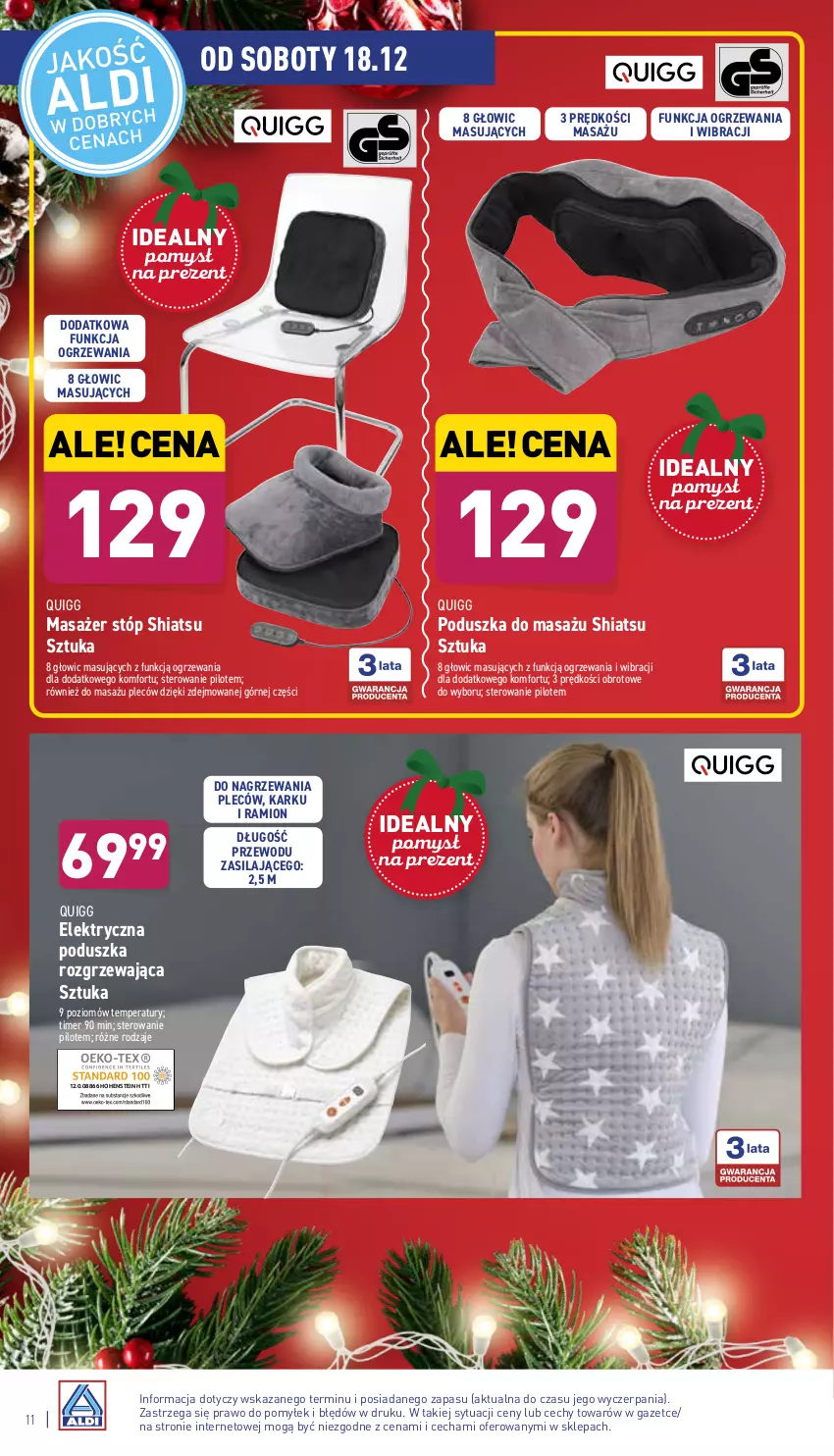 Gazetka promocyjna Aldi - ważna 15.12 do 19.12.2021 - strona 11 - produkty: Masażer, Poduszka