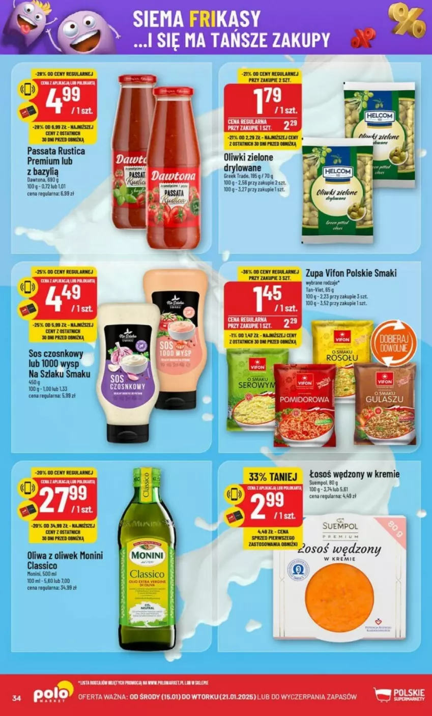 Gazetka promocyjna PoloMarket - ważna 15.01 do 21.01.2025 - strona 28 - produkty: Monini, Oliwa, Oliwa z oliwek, Oliwki, Oliwki zielone, Owoce, Rust, Sos, Sos czosnkowy, Suempol